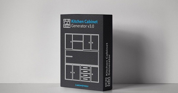 Kitchen Cabinet Generator v3.0中文版|3Dmax厨房橱柜生成器插件脚本