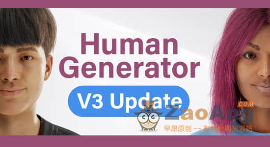 Human Generator v3.0|Blender三维人物模型生成器插件