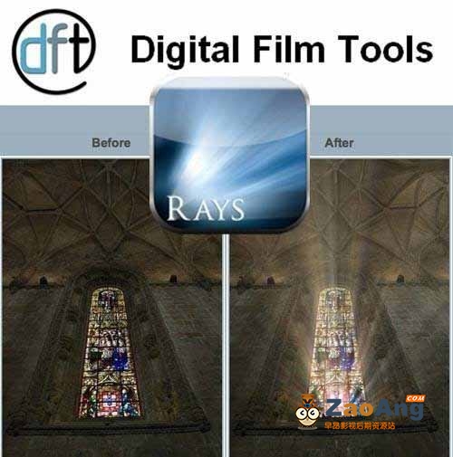 Digital Film Tools: Rays v2.0v8 CE一键安装版|Ae/Pr/PS/达芬奇/OFX版射线体积光插件