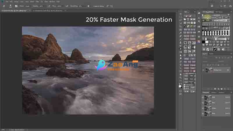 TKActions V8 Panel Win/Mac中文版|Photoshop亮度蒙版扩展工具插件