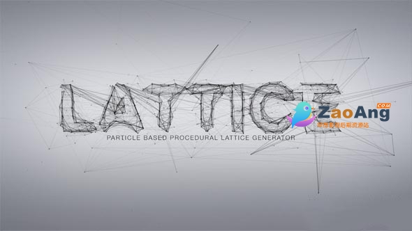 Lattice v1.1 Win版|PS科技感三维点线粒子网格结构生成器插件