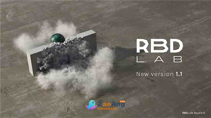 RBDLab V1.1.2|Blender真是模拟物理动力学破碎烟雾插件和预设