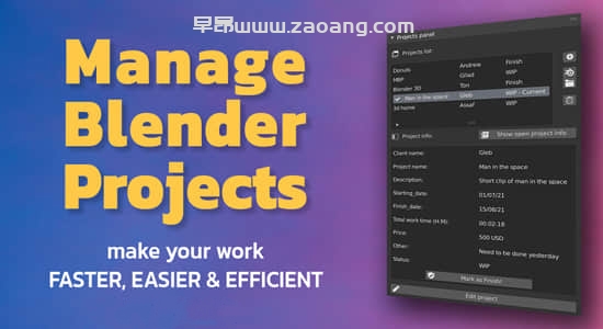 Manage Blender Projects